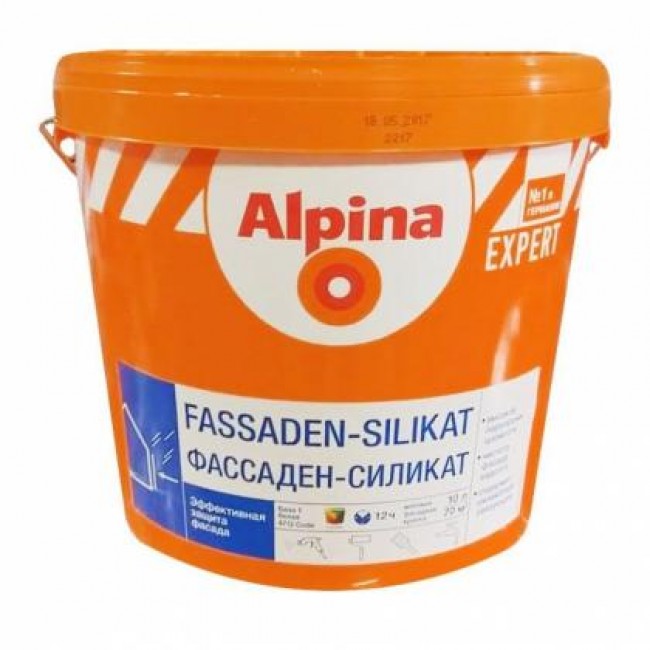Alpina Expert Fassaden silikat база 1 белая 10л
